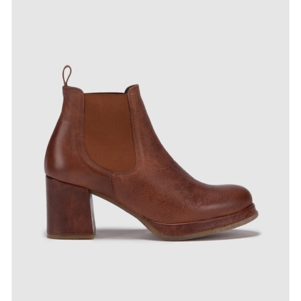 Weekend Platform Brown Booties
